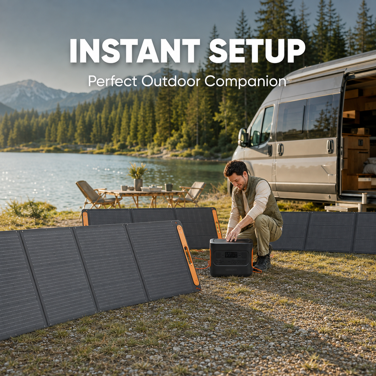 200W Portable Foldable Solar Panel with Stand