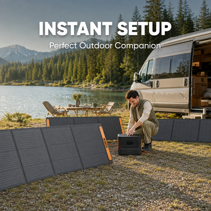 200W Portable Foldable Solar Panel with Stand